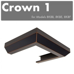 Crown Molding 1 For Wall Mount Designer Copper Range Hood - Crown Molding view