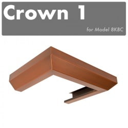 Crown Molding 1 For Wall Mount Designer Copper Range Hood - Crown Molding view