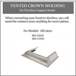 Vented Crown Molding Profile 6 for Wall Mount Range Hood - Crown Molding view