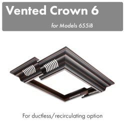 Vented Crown Molding Profile 6 for Island Mount Range Hood - Crown Molding view