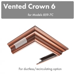 Vented Crown Molding Profile 6 for Wall Mount Range Hood - Crown Molding view