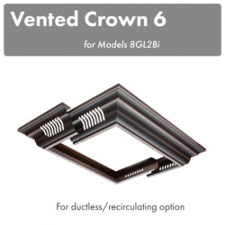 Vented Crown Molding Profile 6 for Island Mount Range Hood - Crown Molding view