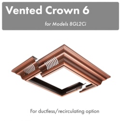 Vented Crown Molding Profile 6 for Island Mount Range Hood - Crown Molding view