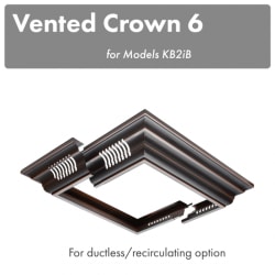 Vented Crown Molding Profile 6 for Island Mount Range Hood - Crown Molding view