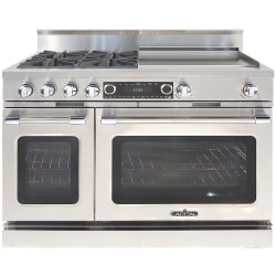 48 Inch Freestanding Dual Fuel Range  - 48 Inch Grand Chef Freestanding Dual Fuel Range with 4 Open Burners + 24" Thermo-Griddle™ view