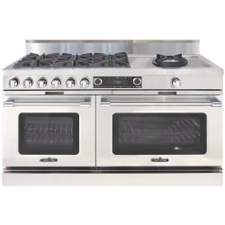 60 Inch Freestanding Dual Fuel Range  - 60 Inch Grand Chef Freestanding Dual Fuel Range with 6 Open Burners + 24" Open Wok Burner view