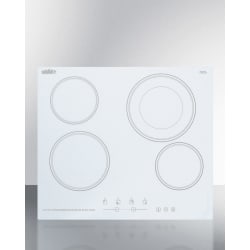 24 Inch Smoothtop Electric Cooktop  - White view