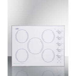 27 Inch Electric Cooktop  - Summit CR5B274W Main Image view