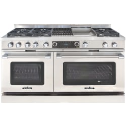 60 Inch Freestanding Dual Fuel Range  - 60 Inch Grand Chef Freestanding Dual Fuel Range with 6 Sealed Burners + BBQ Grill/Thermo-Griddle™ view