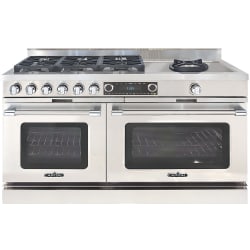 60 Inch Freestanding Dual Fuel Range  - 60 Inch Grand Chef Freestanding Dual Fuel Range with 6 Sealed Burners + 24" Open Wok Burner view
