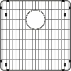 15 Inch Stainless Steel Bottom Sink Grid - Top View view