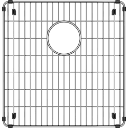 15 Inch Stainless Steel Bottom Sink Grid - Top View view