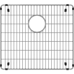 18 Inch Stainless Steel Bottom Sink Grid - Top View view