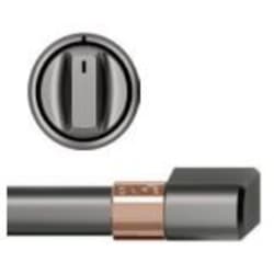 Front Control Induction Knobs & Handles: Brushed Black - Brushed Black Hardware view