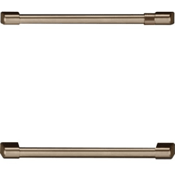 CAFE Handle Kit (Set of 2): Flat Black - Brushed Bronze Hardware view