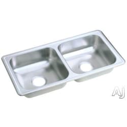 33 Inch Drop-In Double Bowl Stainless Steel Sink - Sink view