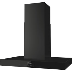 36 Inch Island Mount Smart Range Hood  - 36" Puristic Island Ventilation Hood in Obsedian Black by Miele view