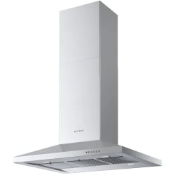 36 Inch Pyramid Shape Island Mount Range Hood  - Dama Isola 36" Island Range Hood, Stainless Steel, 295/395/600 CFM view