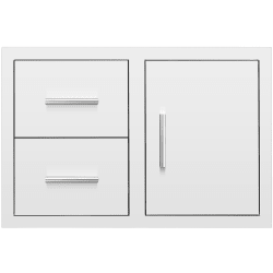 33 Inch Stainless Steel 2-Drawer & Access Door Combo  - 33 Inch Stainless Steel 2-Drawer & Access Door Combo with Hidden Hinge view