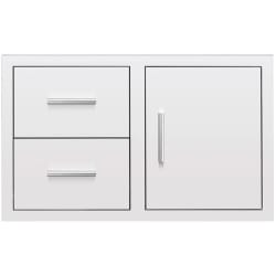 36 Inch Stainless Steel 2-Drawer & Access Door Combo  - 36 Inch Stainless Steel 2-Drawer & Access Door Combo with Hidden Hinge view