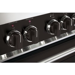 Set of 7 Black Knobs for Designer Single Oven Electric Range - Designer Black Knob VEKNDEESBLK VEKNDGGSBLK E view