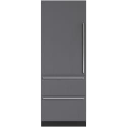 30 Inch Panel Ready Built-In Smart Freezer Column - 30 Inch Designer Over-and-Under Freezer with Ice Maker - Panel Ready view