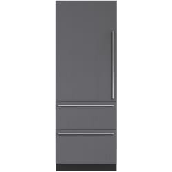 30 Inch Panel Ready Built-In All Smart Refrigerator - 30 Inch Designer Over-and-Under Refrigerator with Internal Dispenser - Panel Ready view