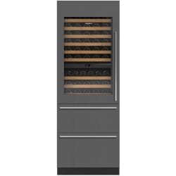 30 Inch Built-In Triple Zone Smart Wine Cooler  - 30" Designer Wine Storage with Refrigerator/Freezer with Ice Maker Drawers - Panel Ready view