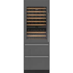 30 Inch Built-In Triple Zone Smart Wine Cooler  - 30" Designer Wine Storage with Refrigerator Drawers - Panel Ready view