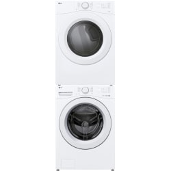 Stacked Front Load Washer and Gas Dryer Set in White - Washer and Dryer Set view