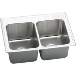 37 Inch Top Mount Double Bowl Stainless Steel Sink - Featured View view