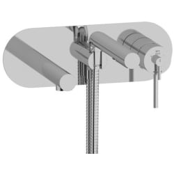 Wall Mount Thermostatic/Pressure Balance Tub Filler Trim  - GS Wall Mount Thermostatic/Pressure Balance Tub Filler Trim with Hand Shower in Chrome view