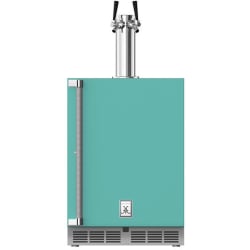 24 Inch Right Hinge Undercounter Double Faucet Beer Dispenser  - 24" Outdoor Double Faucet Beer Dispenser - Right Hinge view