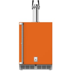24 Inch Right Hinge Undercounter Double Faucet Beer Dispenser  - 24" Outdoor Double Faucet Beer Dispenser - Right Hinge view