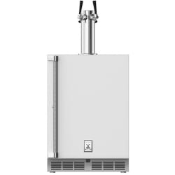 24 Inch Right Hinge Undercounter Double Faucet Beer Dispenser  - 24" Outdoor Double Faucet Beer Dispenser - Right Hinge view