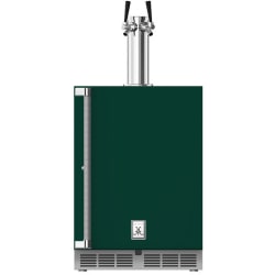 24 Inch Right Hinge Undercounter Double Faucet Beer Dispenser  - 24" Outdoor Double Faucet Beer Dispenser - Right Hinge view
