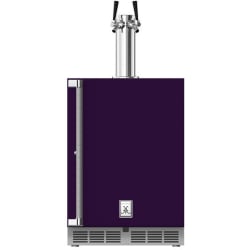 24 Inch Right Hinge Undercounter Double Faucet Beer Dispenser  - 24" Outdoor Double Faucet Beer Dispenser - Right Hinge view