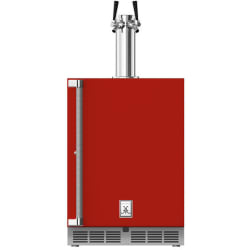 24 Inch Right Hinge Undercounter Double Faucet Beer Dispenser  - 24" Outdoor Double Faucet Beer Dispenser - Right Hinge view