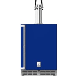 24 Inch Right Hinge Undercounter Double Faucet Beer Dispenser  - 24" Outdoor Double Faucet Beer Dispenser - Right Hinge view