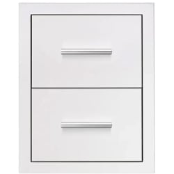 Stainless Steel Access Drawers  - 17-Inch Stainless Steel Double Drawer view
