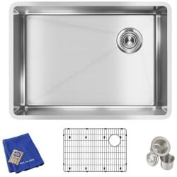 25 Inch Single Bowl Undermount Kitchen Sink Kit  - 25 Inch Single Bowl Undermount Kitchen Sink Kit view