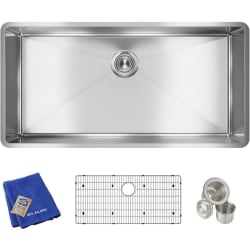 36 Inch Single Bowl Undermount Kitchen Sink Kit  - Main View view