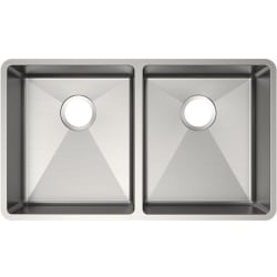 18 1/2 Inch Undermount Kitchen Sink  - Elkay Crosstown 18 Gauge Stainless Steel 18-1/2" Double Bowl Undermount Sink with 3 1/2 Inch Drain Opening view