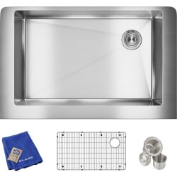 36 Inch Single Bowl Farmhouse Kitchen Sink Kit  - 36 Inch Single Bowl Farmhouse Kitchen Sink Kit with 18 Gauge Stainless Steel view