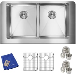 36 Inch Double Bowl Farmhouse Kitchen Sink Kit  - Main View view
