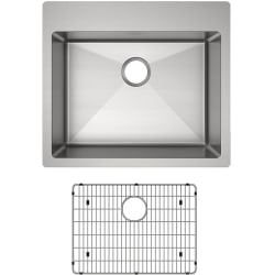 25 Inch Single Bowl Dual Mount Kitchen Sink Kit  - 25 Inch Single Bowl Dual Mount Kitchen Sink Kit view