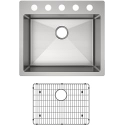 25 Inch Single Bowl Dual Mount Kitchen Sink Kit  - 25 Inch Single Bowl Dual Mount Kitchen Sink Kit view