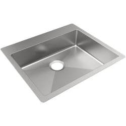 22 Inch Single Bowl Dual Mount Kitchen Sink  - Elkay Crosstown® 18 Gauge Stainless Steel Single Bowl Dual Mount ADA Kitchen Sink view