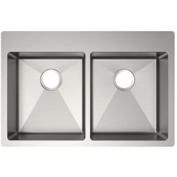 22 Inch Equal Double Bowl Dual Mount Kitchen Sink  - Elkay Crosstown® 18 Gauge Stainless Steel Double Bowl Dual Mount ADA Kitchen Sink view