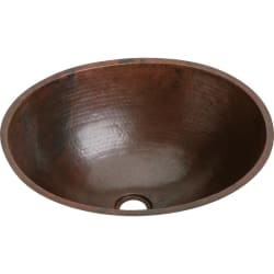 19 Inch Single Bowl Copper Undermount Bathroom Sink  - Main View view